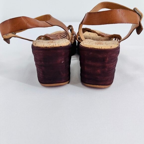 KORKS BY KORK-EASE Marley Strappy Wedge Sandal Size 11 In Brown - Picture 4 of 15